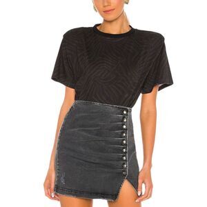 retrofete Zebra Print Tee in Black L‎